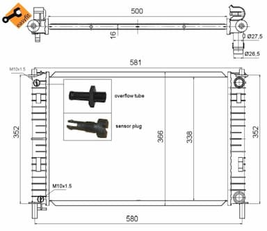 Radiators, Motora dzesēšanas sistēma NRF 58276 5