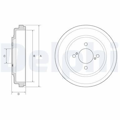 Bremžu trumulis DELPHI BF643 1