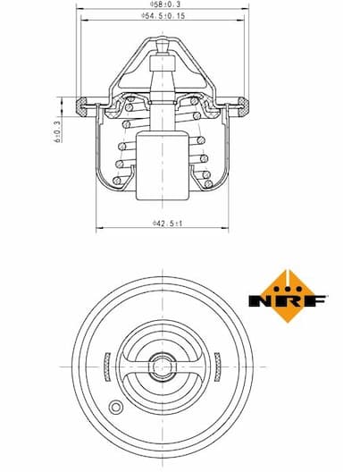 Termostats, Dzesēšanas šķidrums NRF 725208 5