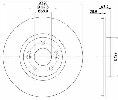 Bremžu diski HELLA 8DD 355 117-971 4