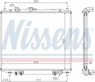 Radiators, Motora dzesēšanas sistēma NISSENS 62853 5