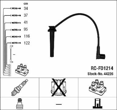 Augstsprieguma vadu komplekts NGK 44226 1