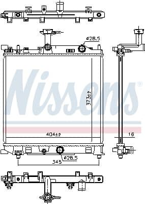 Radiators, Motora dzesēšanas sistēma NISSENS 641777 5