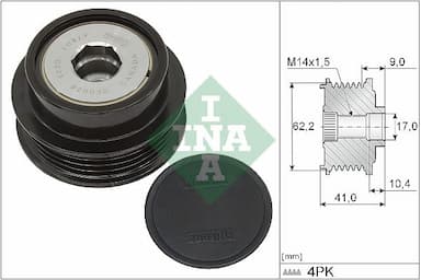 Ģeneratora brīvgaitas mehānisms INA 535 0338 10 1