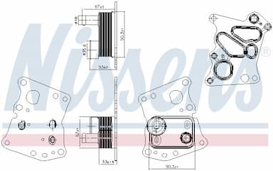 Eļļas radiators, Motoreļļa NISSENS 90943 5