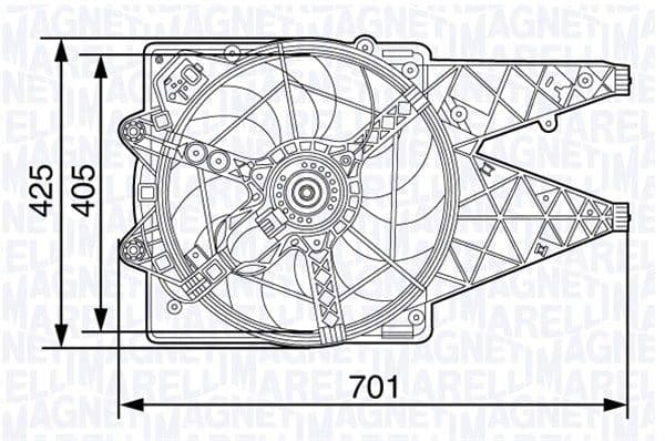 Ventilators, Motora dzesēšanas sistēma MAGNETI MARELLI 069422472010 1