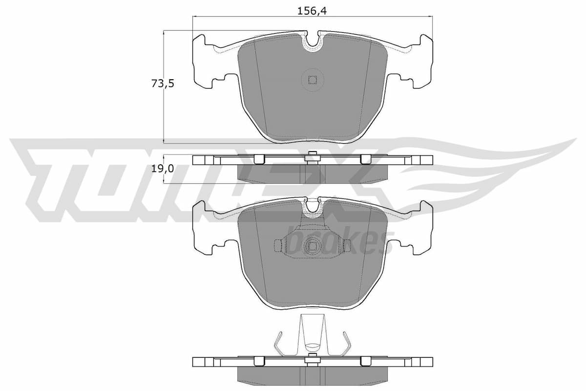 Bremžu uzliku kompl., Disku bremzes TOMEX Brakes TX 13-23 1