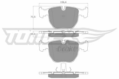 Bremžu uzliku kompl., Disku bremzes TOMEX Brakes TX 13-23 1