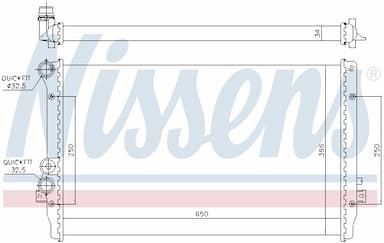 Radiators, Motora dzesēšanas sistēma NISSENS 65012 5