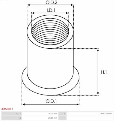 Remkomplekts, Ģenerators AS-PL ARS0017 2