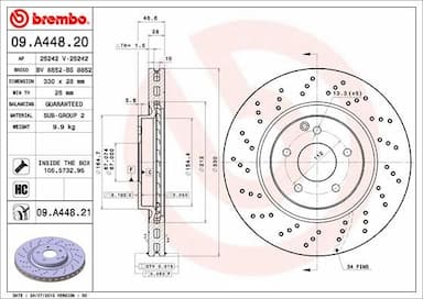 Bremžu diski BREMBO 09.A448.21 1