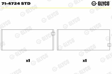 Klaņa gultnis GLYCO 71-4724 STD 1