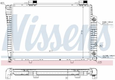 Radiators, Motora dzesēšanas sistēma NISSENS 62756A 5