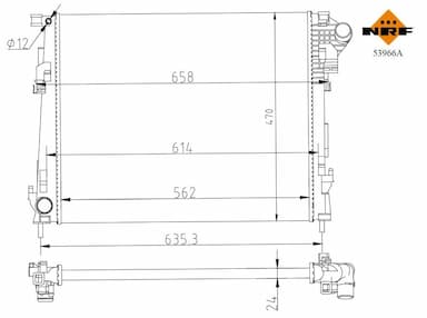 Radiators, Motora dzesēšanas sistēma NRF 53966A 5