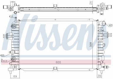 Radiators, Motora dzesēšanas sistēma NISSENS 630768 5