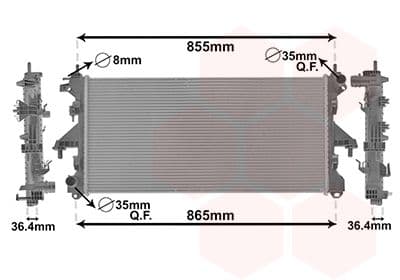 Radiators, Motora dzesēšanas sistēma VAN WEZEL 40002304 1