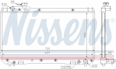 Radiators, Motora dzesēšanas sistēma NISSENS 64706 5