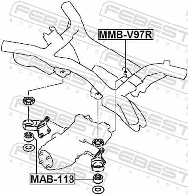 Piekare, Diferenciālis FEBEST MAB-118 2