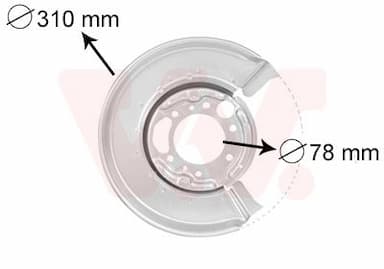 Dubļu sargs, Bremžu disks VAN WEZEL 3075374 1