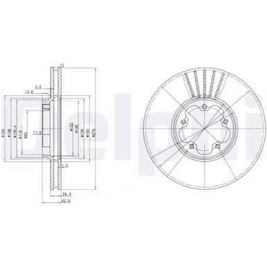 Bremžu diski DELPHI BG3676 1