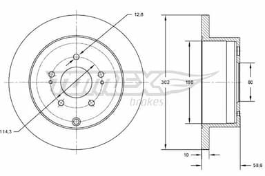 Bremžu diski TOMEX Brakes TX 73-16 1