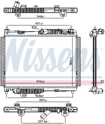 Radiators, Motora dzesēšanas sistēma NISSENS 606662 6