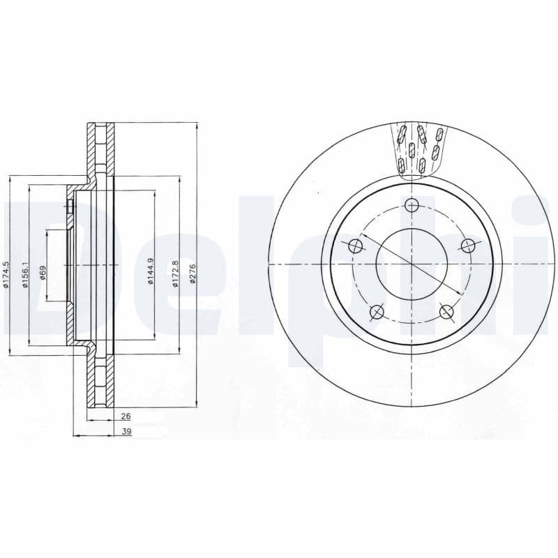 Bremžu diski DELPHI BG4258 1