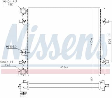 Radiators, Motora dzesēšanas sistēma NISSENS 641011 6