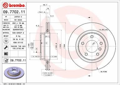 Bremžu diski BREMBO 09.7702.11 1