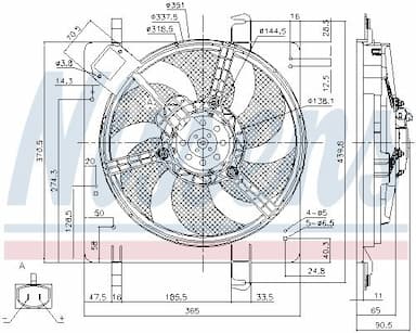 Ventilators, Motora dzesēšanas sistēma NISSENS 85028 6