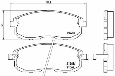 Bremžu uzliku kompl., Disku bremzes BREMBO P 56 021 1