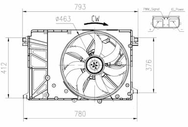 Ventilators, Motora dzesēšanas sistēma NRF 47932 1