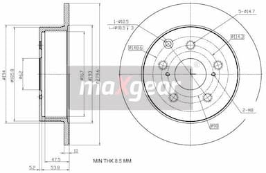 Bremžu diski MAXGEAR 19-2353 2