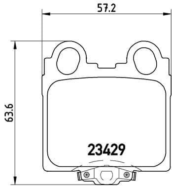 Bremžu uzliku kompl., Disku bremzes BREMBO P 83 045 1