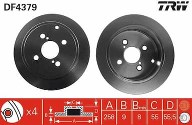 Bremžu diski TRW DF4379 1