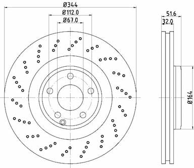 Bremžu diski HELLA 8DD 355 126-381 4