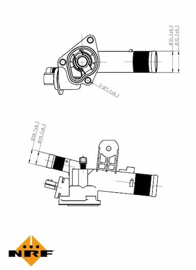 Termostats, Dzesēšanas šķidrums NRF 725082 5