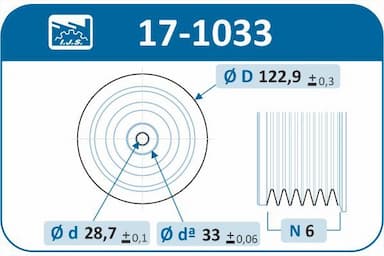 Piedziņas skriemelis, Kloķvārpsta IJS GROUP 17-1033 2