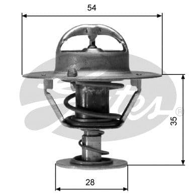 Termostats, Dzesēšanas šķidrums GATES TH04277G1 1