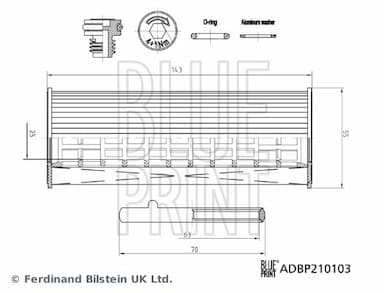 Eļļas filtrs BLUE PRINT ADBP210103 2