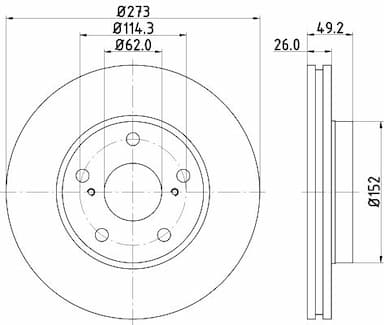 Bremžu diski HELLA 8DD 355 118-951 4