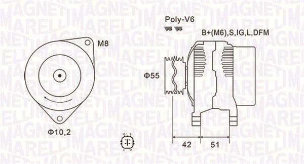 Ģenerators MAGNETI MARELLI 063732126010 1