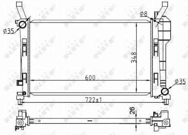 Radiators, Motora dzesēšanas sistēma NRF 53106 2