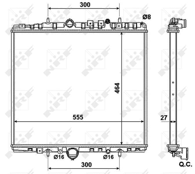 Radiators, Motora dzesēšanas sistēma NRF 58373 1