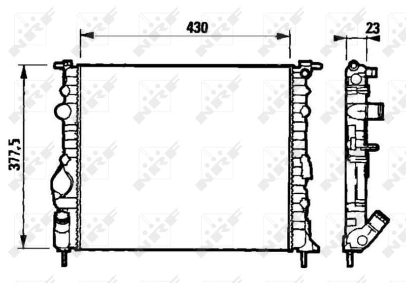 Radiators, Motora dzesēšanas sistēma NRF 58192 1