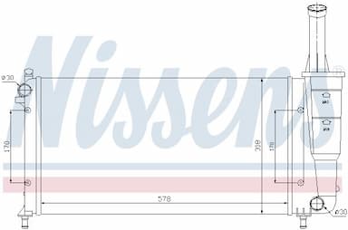 Radiators, Motora dzesēšanas sistēma NISSENS 61889 5