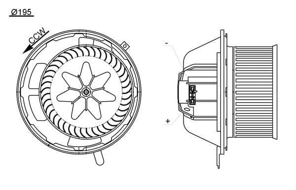 Salona ventilators MAHLE AB 194 000S 1