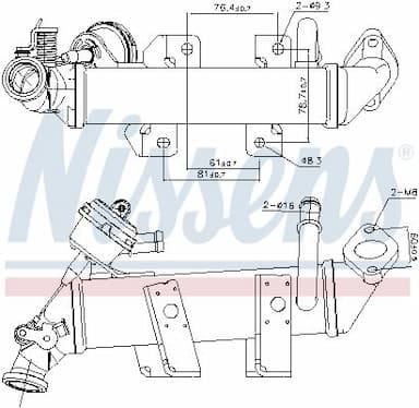 Radiators, Izplūdes gāzu recirkulācija NISSENS 989287 1