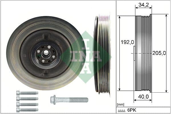 Siksnas skriemeļa komplekts, Kloķvārpsta Schaeffler INA 544 0504 20 1