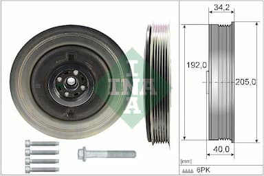 Siksnas skriemeļa komplekts, Kloķvārpsta Schaeffler INA 544 0504 20 1